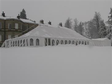 Marquee in the snow
