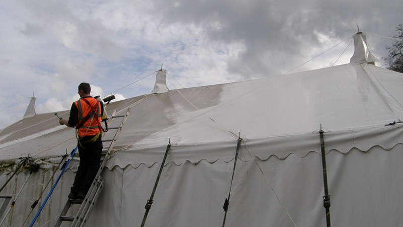 Marquee undergoing maintenance